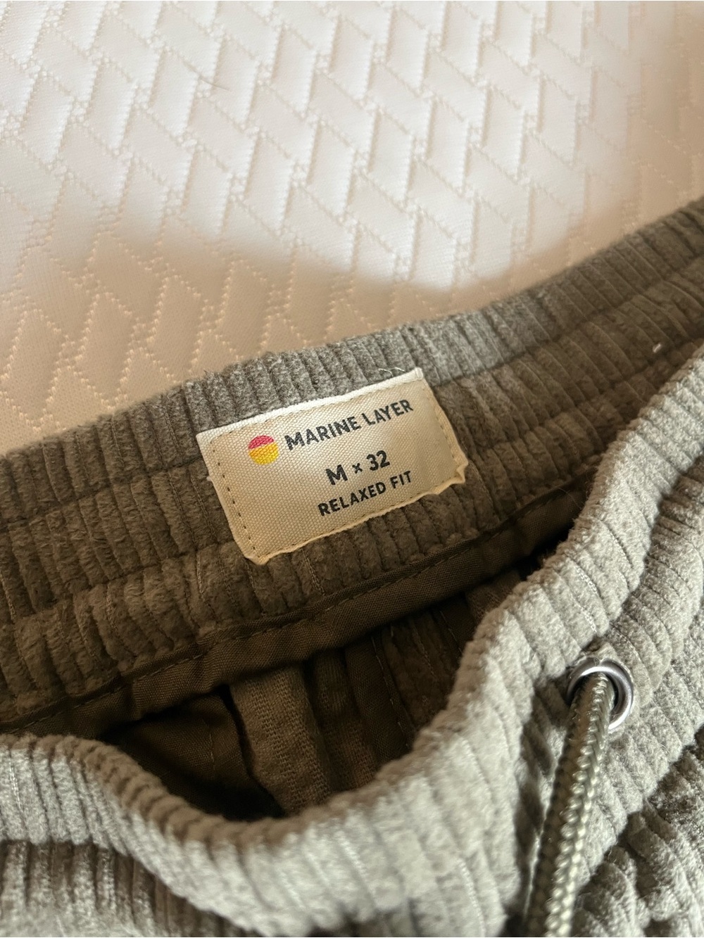 Marine Layer Olive Relaxed Fit Drawstring Pants